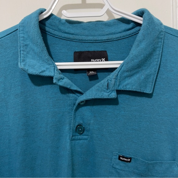 Hurley Turquoise-Blue Short Sleeve Polo - Picture 4 of 6